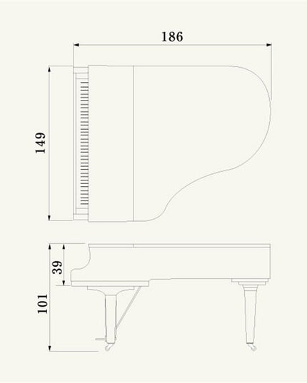 Yamaha C3XPE 6'1" Grand Piano Polished Ebony