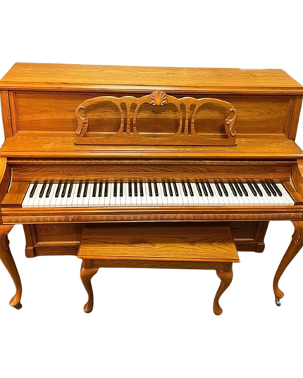 Baldwin 45" Queen Anne Oak Console Upright Piano