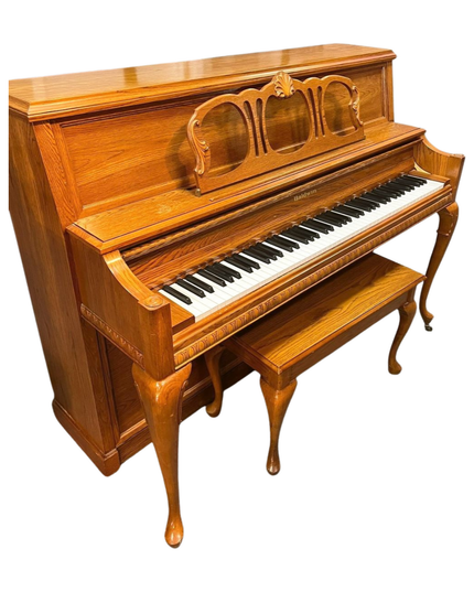 Baldwin 45" Queen Anne Oak Console Upright Piano