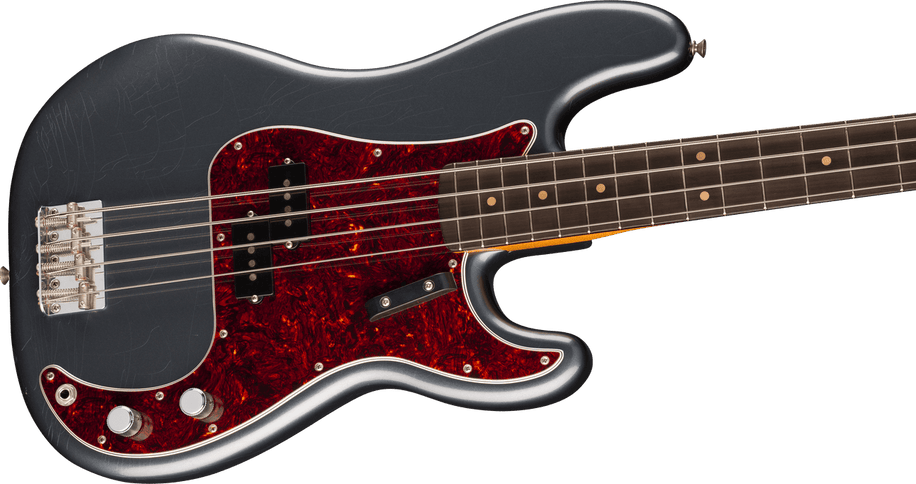 Fender Limited Edition Vintera II Road Worn '60s Precision Bass, Rosewood Fingerboard, Charcoal Frost Metallic