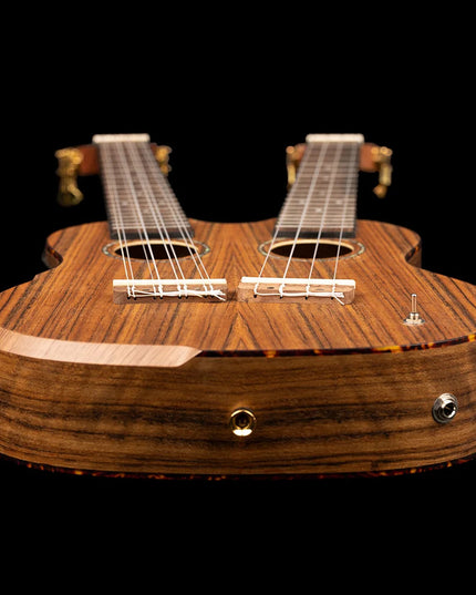 Ortega Double Neck A/E Uke w/Bag
