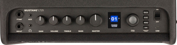 Fender Mustang LT25 Black 25-watt combo amplifier