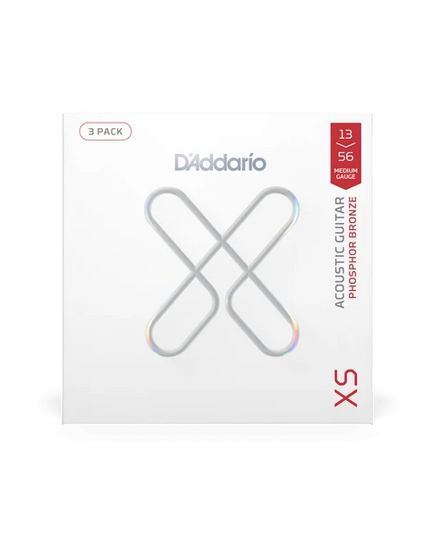 D'ADDARIO XSAPB1356 13-56 Medium, XS Phosphor Bronze Coated Acoustic Guitar Strings