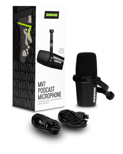 Shure MV7-K Podcast Microphone. Black