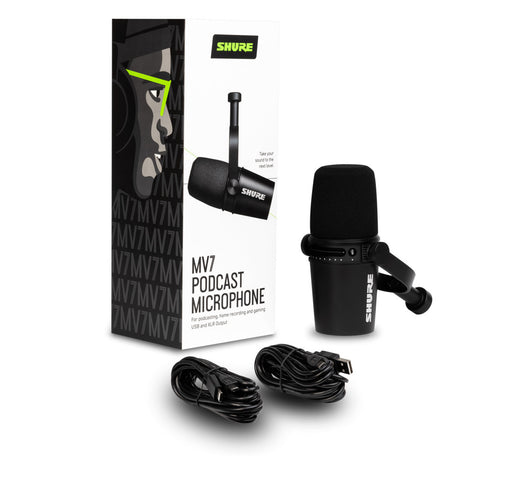 Shure MV7-K Podcast Microphone. Black