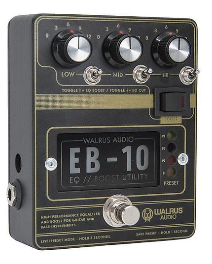 Walrus Audio EB10 Black Preamp/EQ/Boost Black Pedal