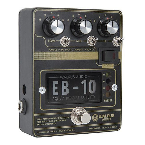 Walrus Audio EB10 Black Preamp/EQ/Boost Black Pedal