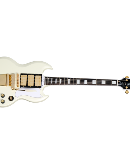Epiphone 1963 Les Paul SG Custom Maestro Vibrola Electric Guitar Classic White VOS