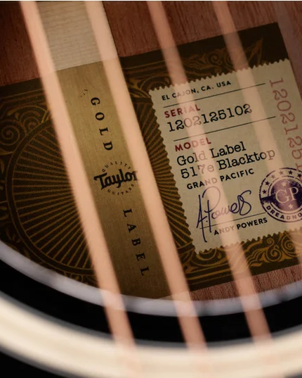 Taylor Gold Label 517e Blacktop Mahogany Torrefied Sitka Acoustic-Electric Guitar