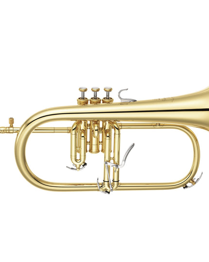 Yamaha YFH8310ZII CUSTOM Z Flugelhorn; key of Bb; .413" bore; 6" one-piece yellow-brass bell; monel alloy pistons; verticalvalve slides; 3rd valve slide trigger; heavy brass leadpipe screw; FHC-8310 case; SHEWFLUGEL mouthpiece