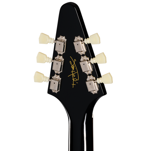 Jimi Hendrix "Love Drops" Flying V Ebony Electric Guitar