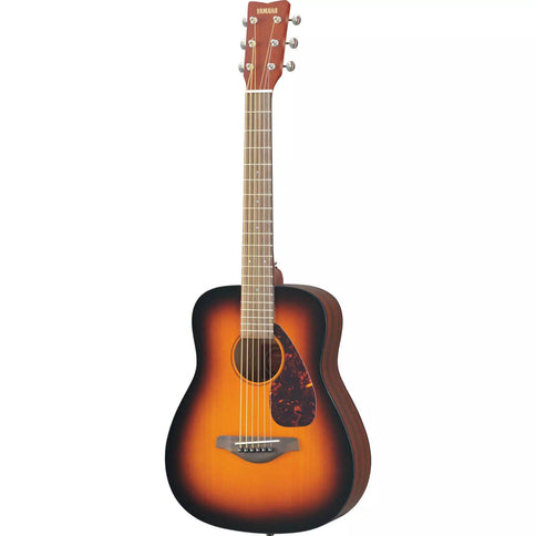 Yamaha JR2 TBS 3/4-scale folk guitar with gig bag, spruce top, nato back and sides, gloss top; gig bag included; Tobacco Sunburst