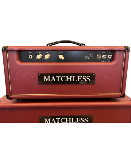Matchless 30/15 Head and ESD212 Cab Burgandy/Gold Amp Stack