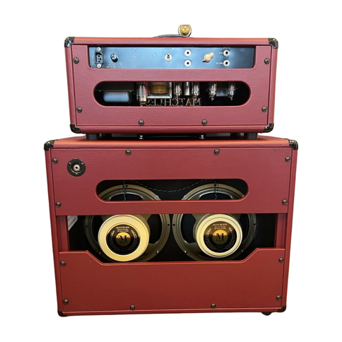Matchless 30/15 Head and ESD212 Cab Burgandy/Gold Amp Stack