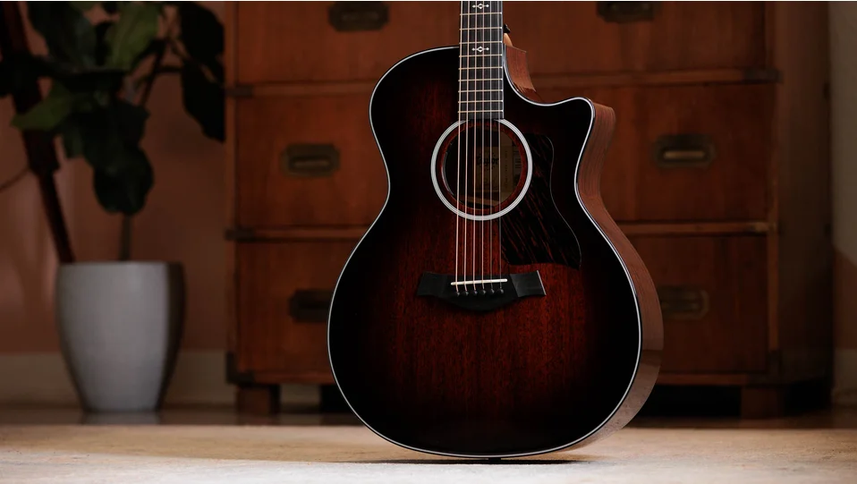 Taylor 324ce Next Generation Acoustic-Electric Guitar Tropical Mahogany Top Shaded Edgeburst