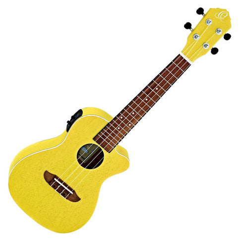 Ortega Earth Concert A/E Uke Yellow