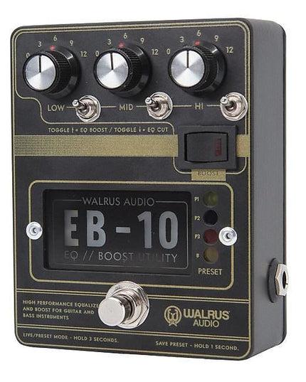 Walrus Audio EB10 Black Preamp/EQ/Boost Black Pedal