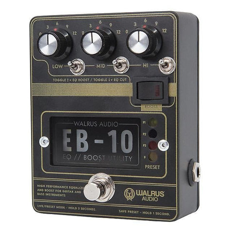 Walrus Audio EB10 Black Preamp/EQ/Boost Black Pedal