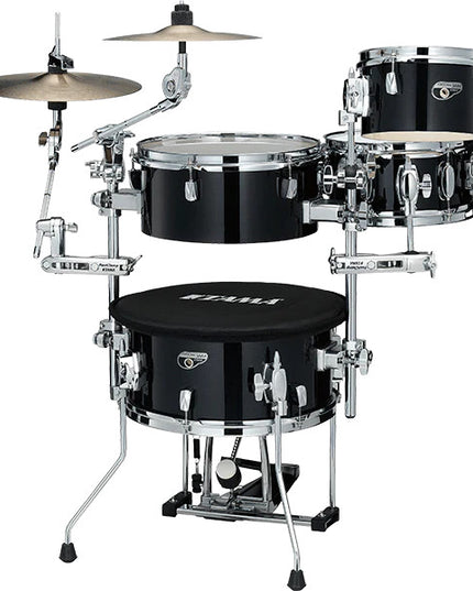 Tama 4Pc Cocktail Jam Mini Shell Pack Hairline Black w/Cymbal Attachment Kit
