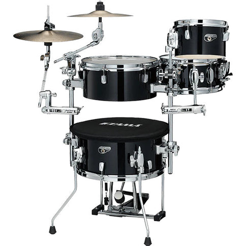 Tama 4Pc Cocktail Jam Mini Shell Pack Hairline Black w/Cymbal Attachment Kit